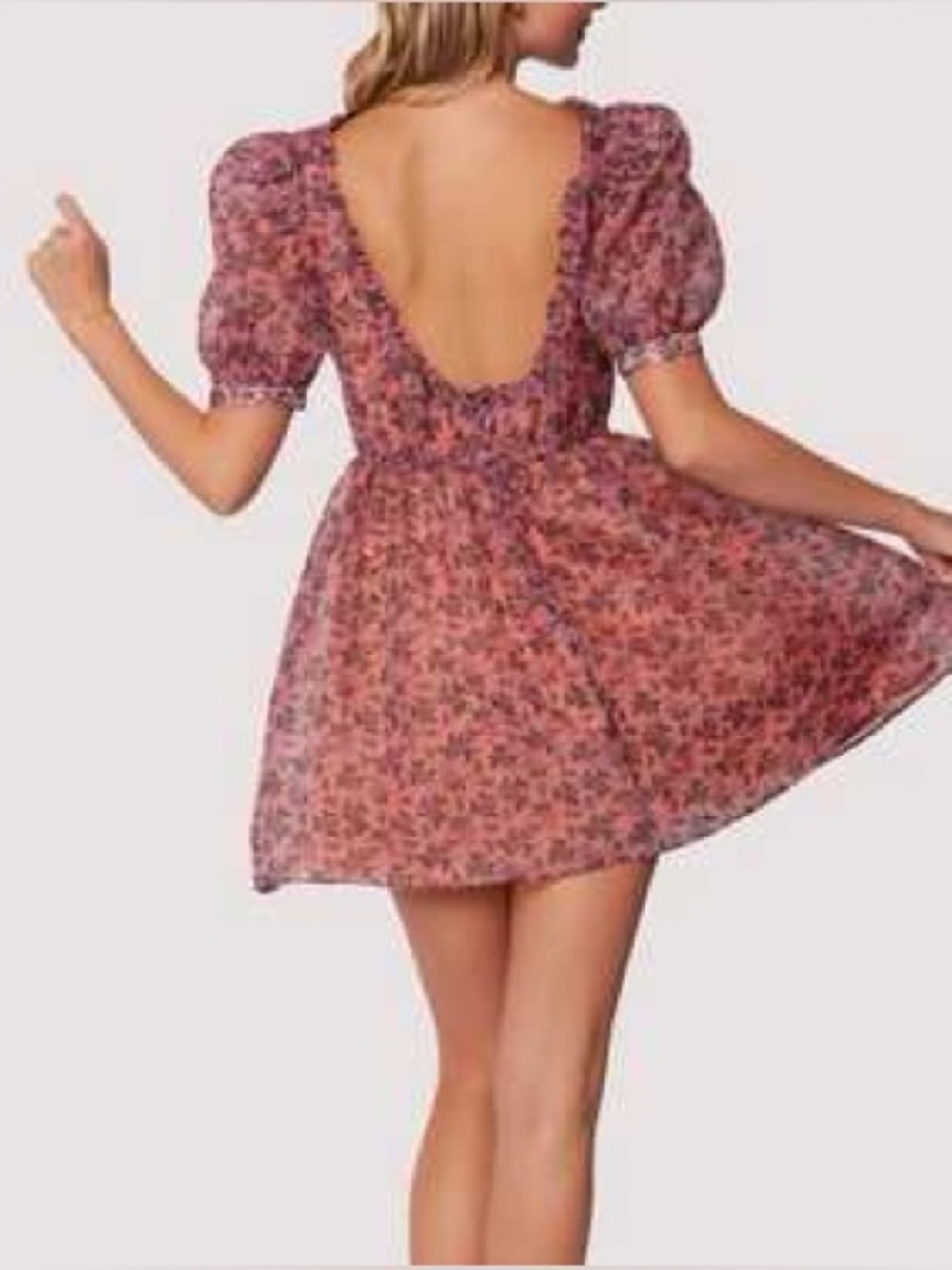 LOST + WANDER Women's Venus Rising Printed Puff-Sleeve Fit & Flare Dress